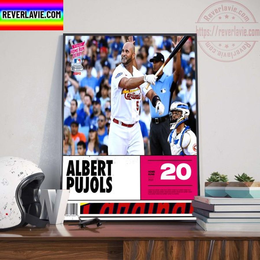 MLB St Louis Cardinals Albert Pujols 20 Home Run 2022 Home Decor Poster Canvas
