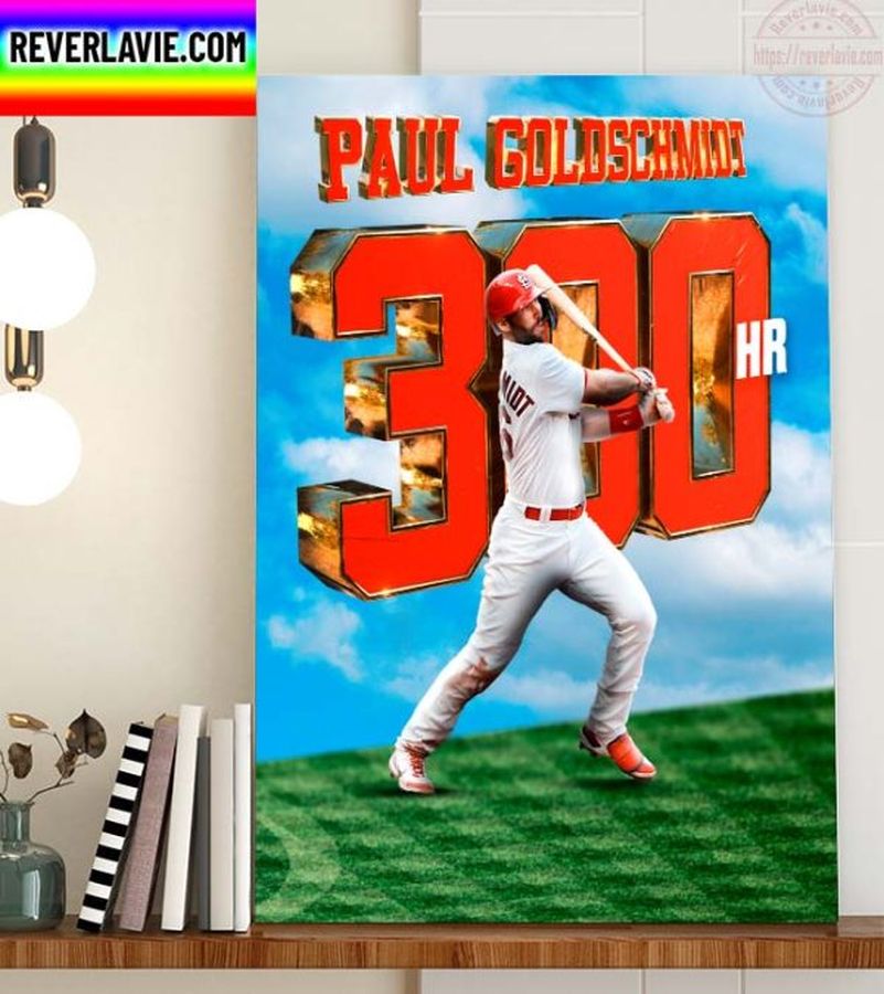 MLB St Louis Cardinals Paul Goldschmidt 300 HR Home Decor Poster Canvas