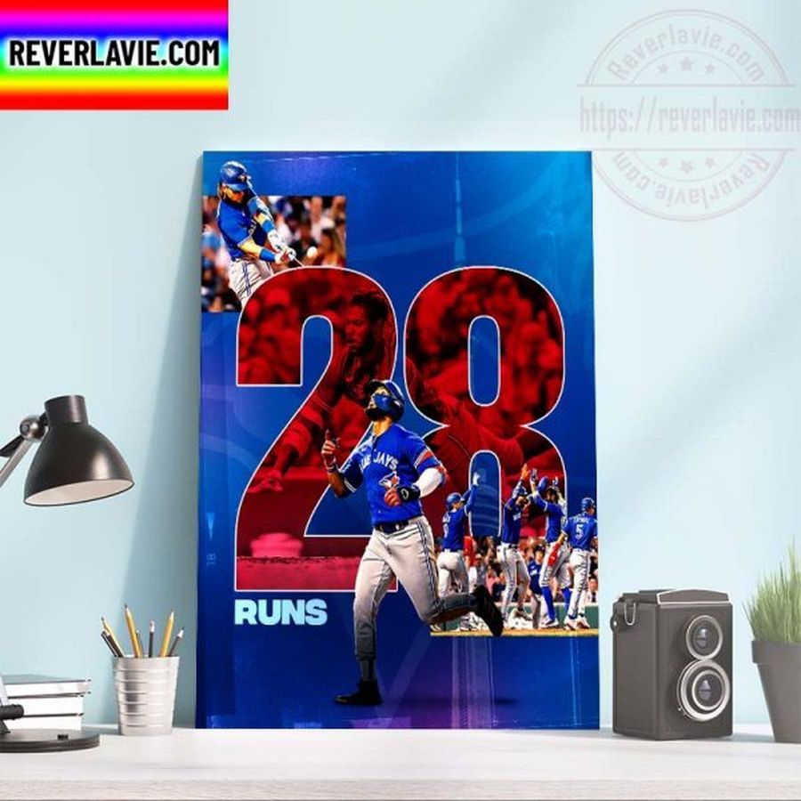 MLB Toronto Blue Jays 28 Runs Home Decor Poster Canvas