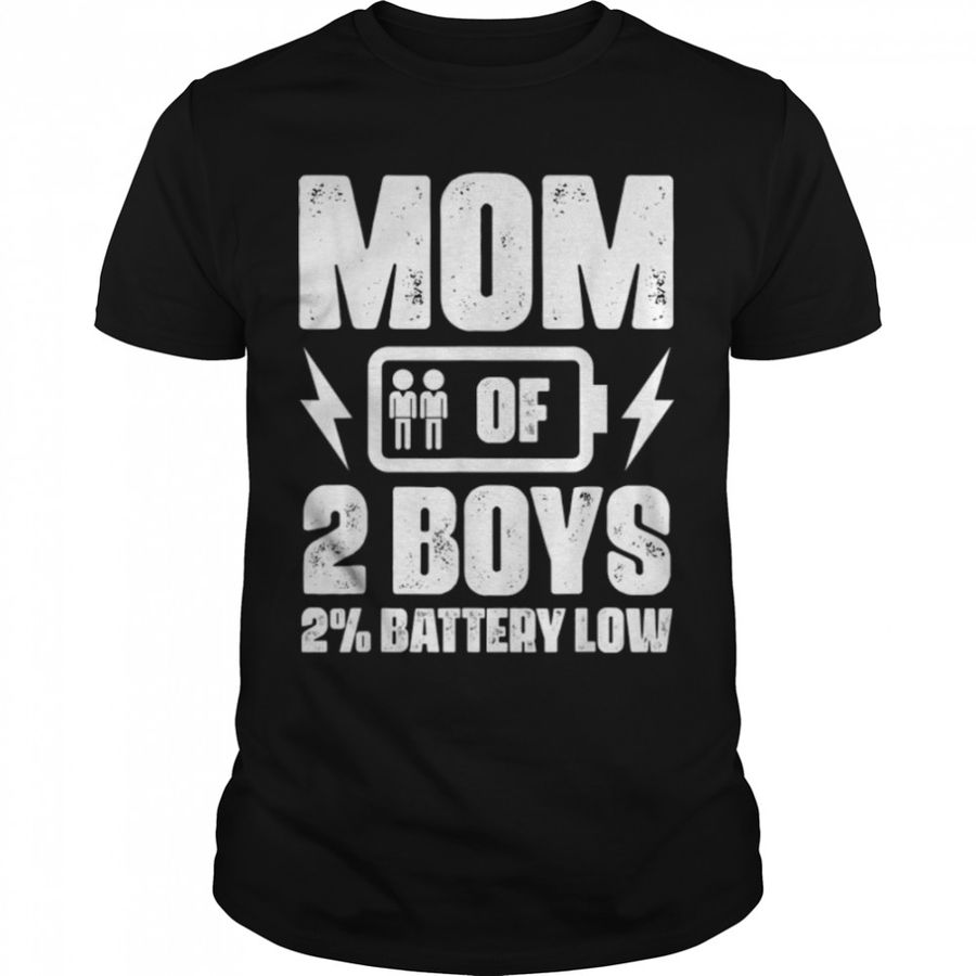 Mom of 2 Boys – Gift from Son Mothers Day Birthday Women T-Shirt B0B82WXPNL