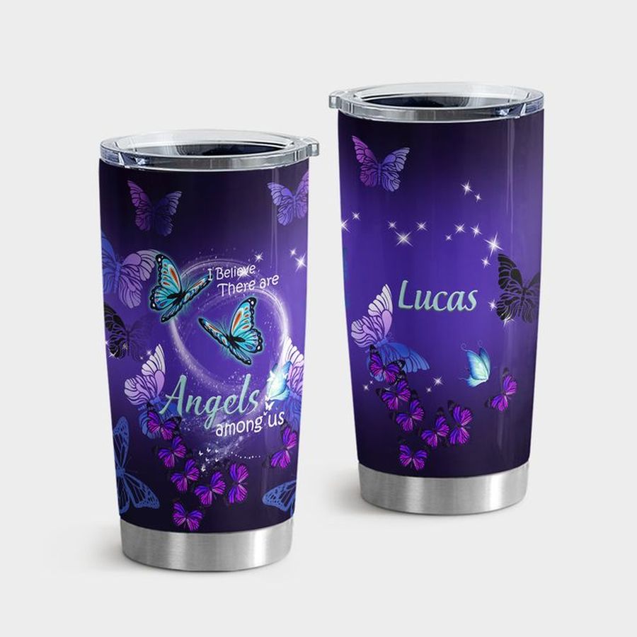 Monarch Stainless Steel Tumbler, Angels Butterflies Tumbler Tumbler Cup 20oz , Tumbler Cup 30oz, Straight Tumbler 20oz