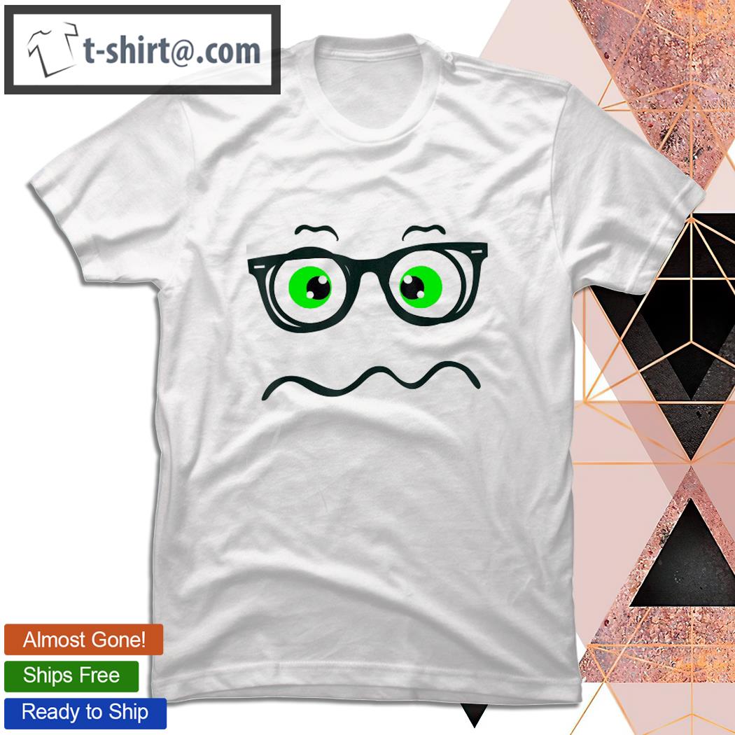 Monster Face Nerd Halloween Costume Funny Gift T-shirt