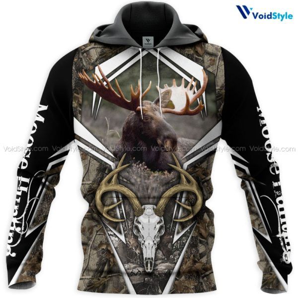 Moose Hunting Hunt Men And Women 3D Full Printing Hoodie Shirt Moose Hunting Hunt 3D Full Printing Shirt Hunting 3D Full Printing Shirt
