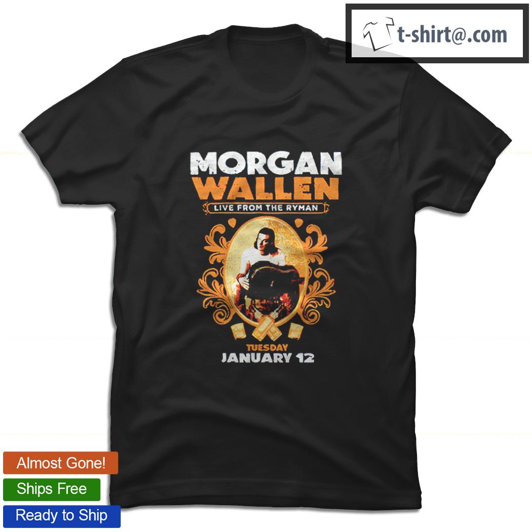 Morgan Wallen Dark Grey Ryman live from the Ryman Tuesday January 12 shirt