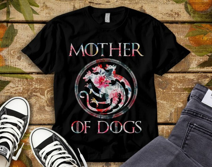 Mother Of Dogs Mothers Day Flower Print Best Mom Summer T-Shirt
