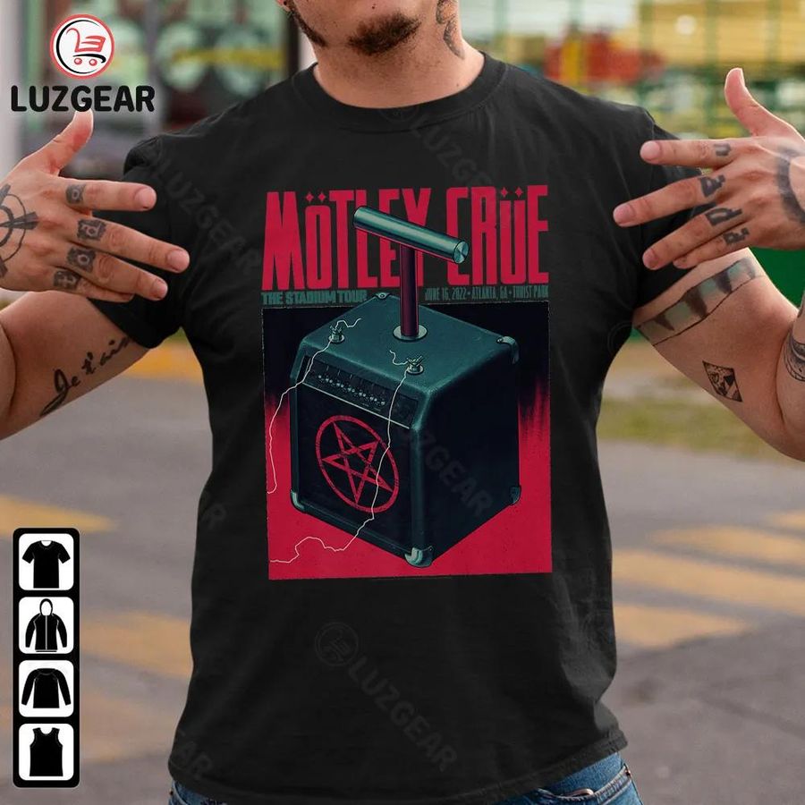 Motley Crue Shirt – The Stadium Tour Atlanta Event, Motley Crue T-Shirt Up To Size S-5XL