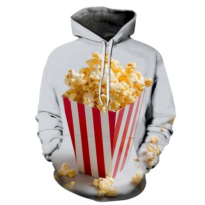 Movie Popcorn 3D Hoodie Sweatshirt Pullover Custom