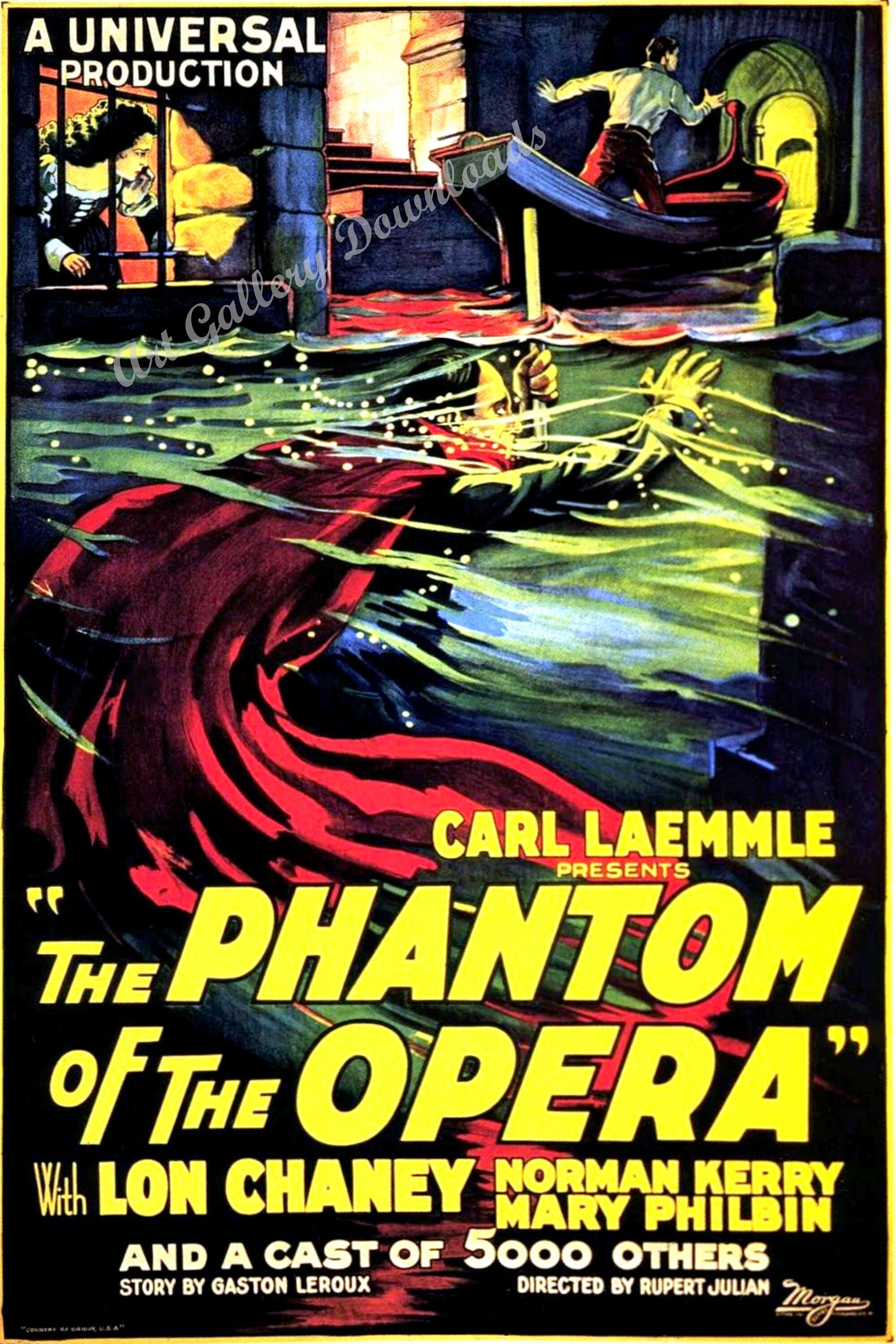 Movie The Phantom of the Opera, Style A, Movie Poster, 1925, Download,
