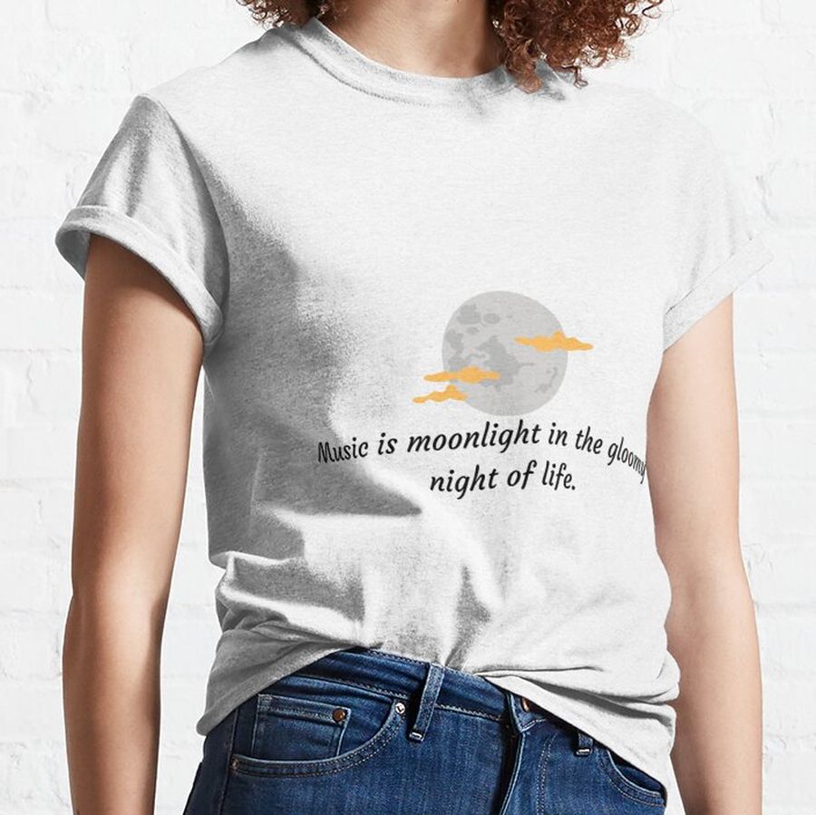 Music Moon T Shirt  Classic T-Shirt