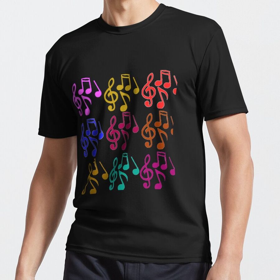 Music Note Pattern  Active T-Shirt