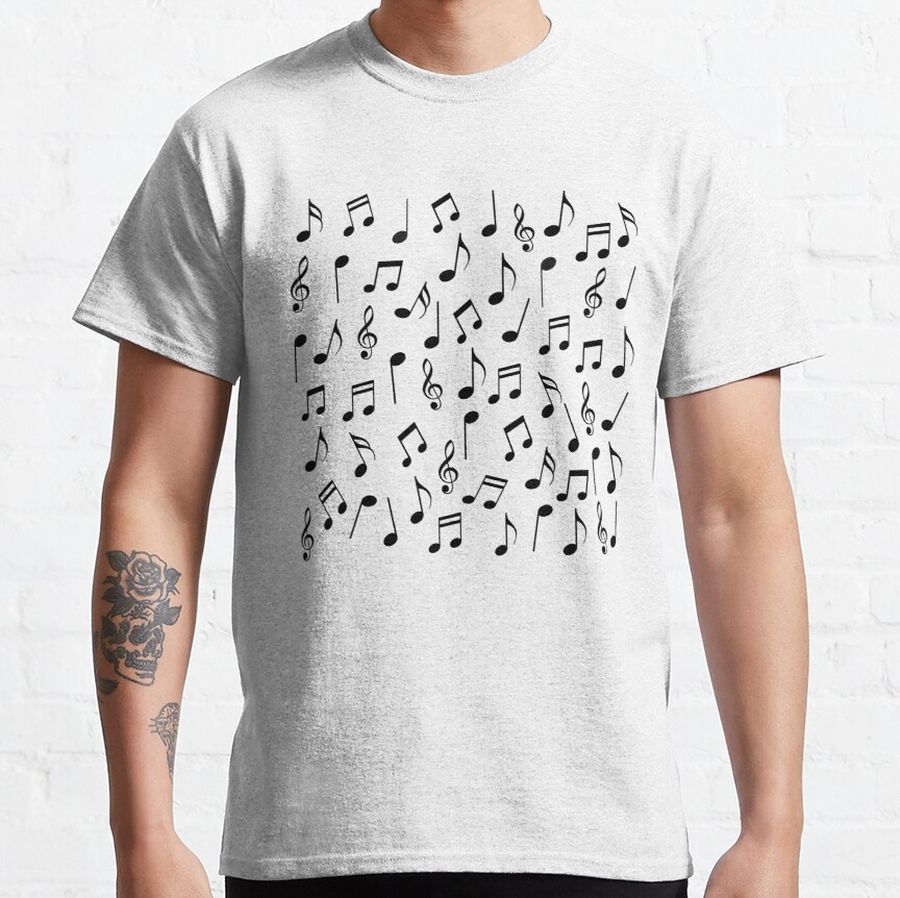 Music Notes Pattern Classic T-Shirt