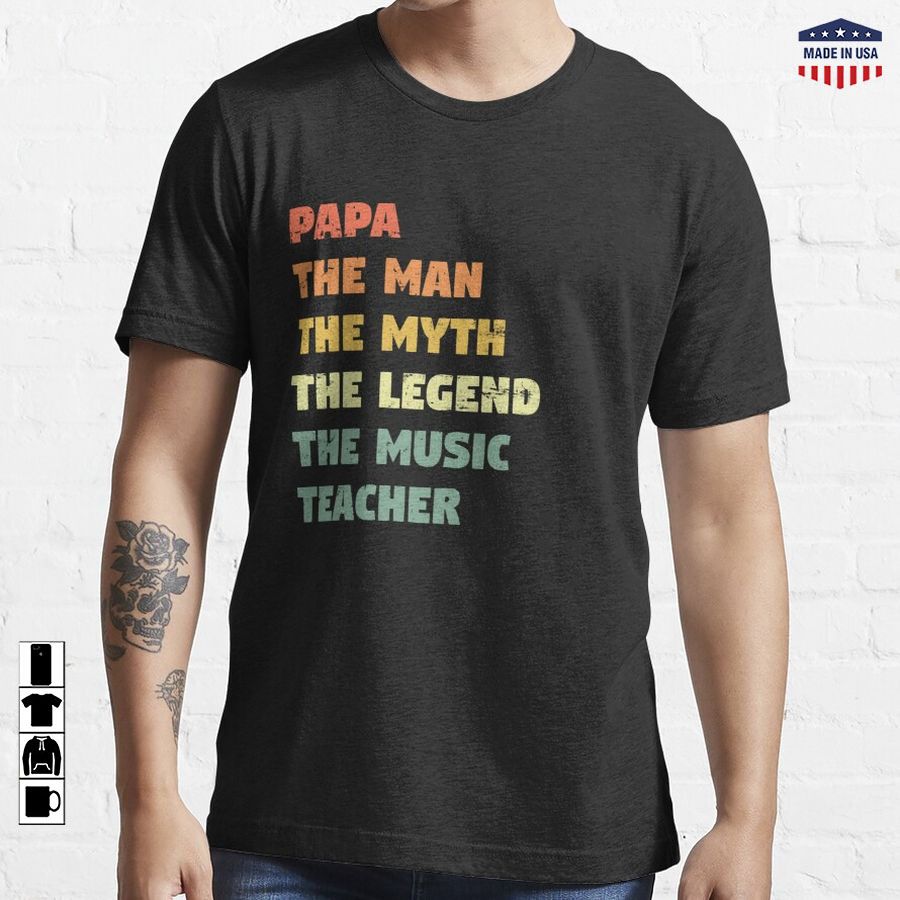 Music Teacher Funny, Gift for him, Music Teacher Essential T-Shirt