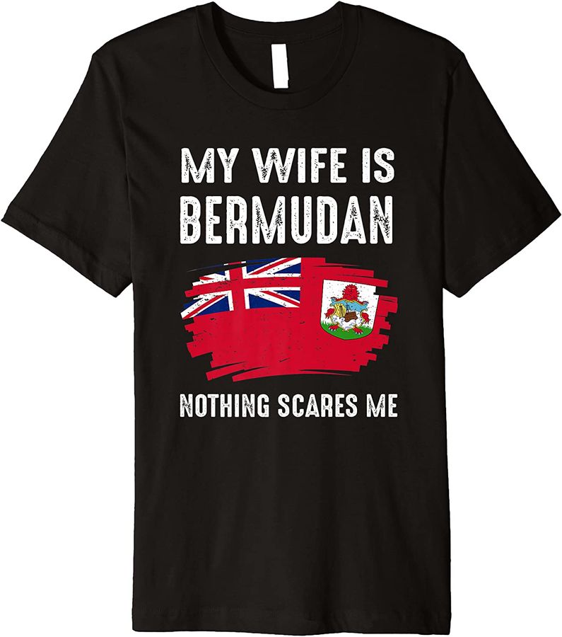 My Wife Is Bermudan Bermuda Pride Flag Heritage Roots Proud Premium