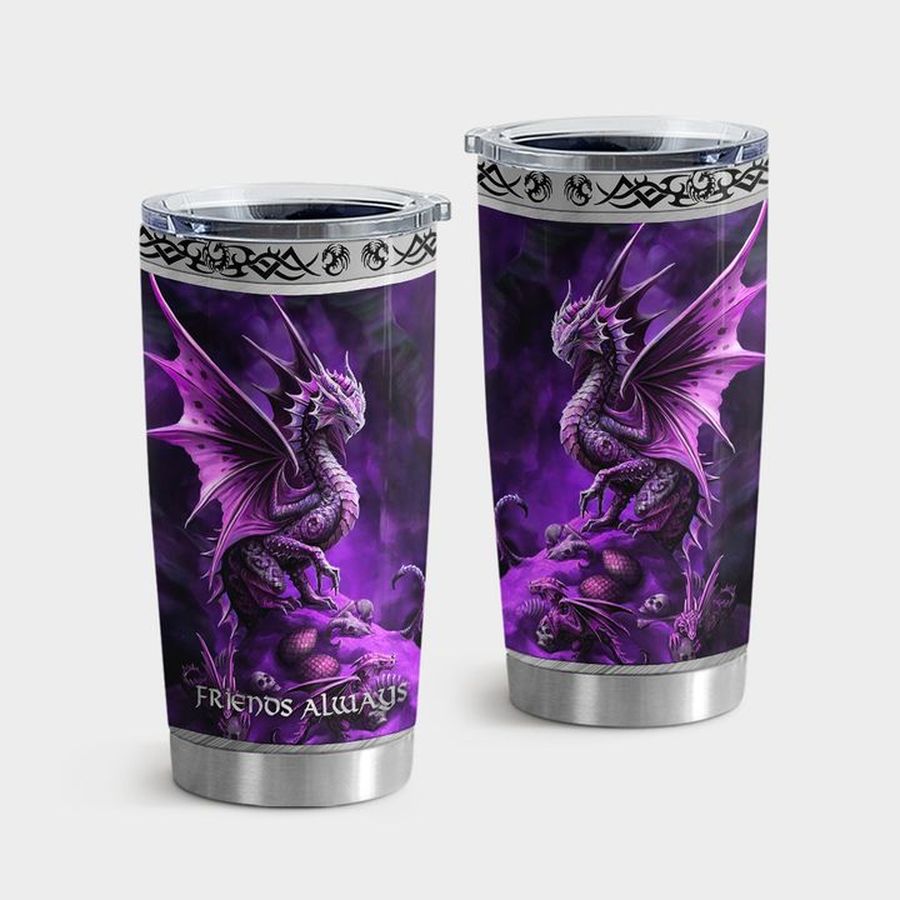 Mythical Creature Tumbler With Lid, Beautiful Dragon Purple Tumbler Tumbler Cup 20oz , Tumbler Cup 30oz, Straight Tumbler 20oz