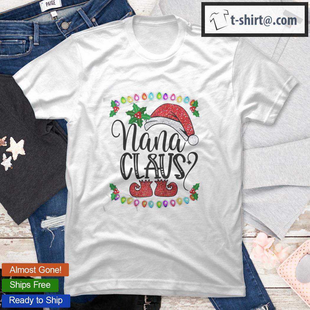 Nana Claus Grandma Christmas Elf Family Costume Raglan Baseball Shirt