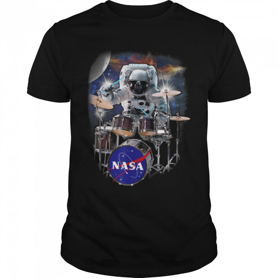 NASA Astronaut Drummer Boy In Space T-Shirt B07PG3YJKG