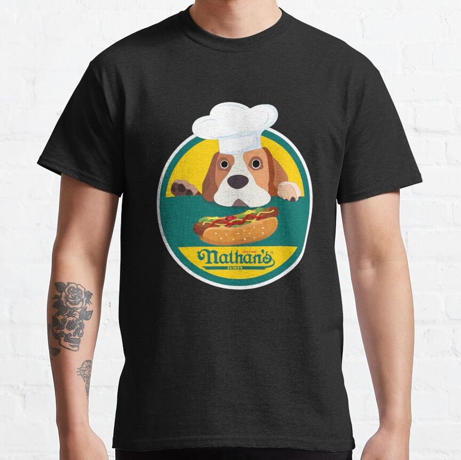 Nathan's Famous - Hot Dog Contest - dog chef  Classic T-Shirt