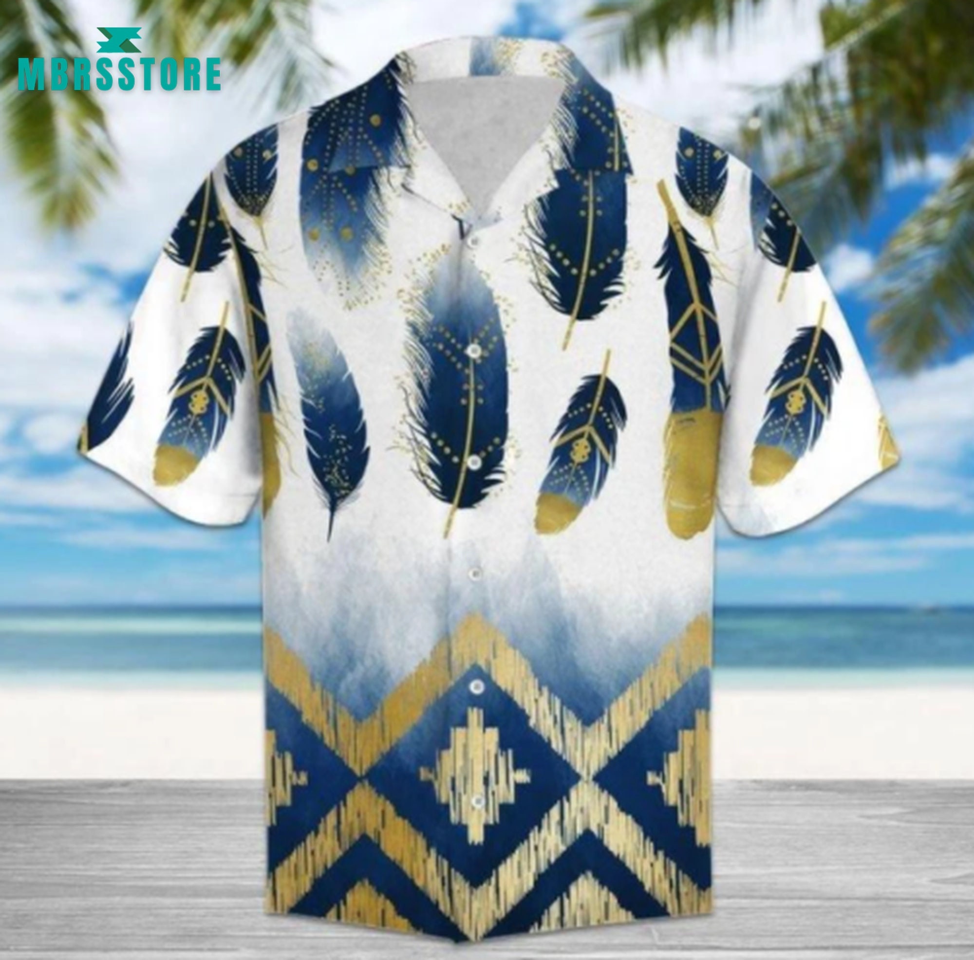 Native America Summer Short Sleeve Vintage Social Beach Hawaiian Shirt