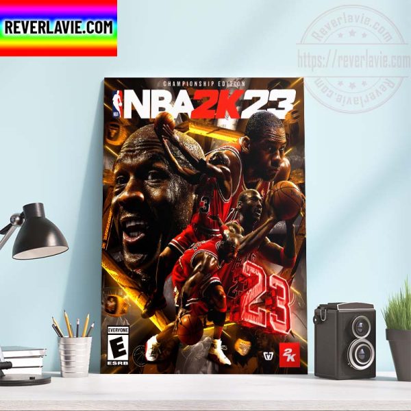 NBA 2K23 Michael Jordan Championship Edition Cover Home Decor Poster Canvas