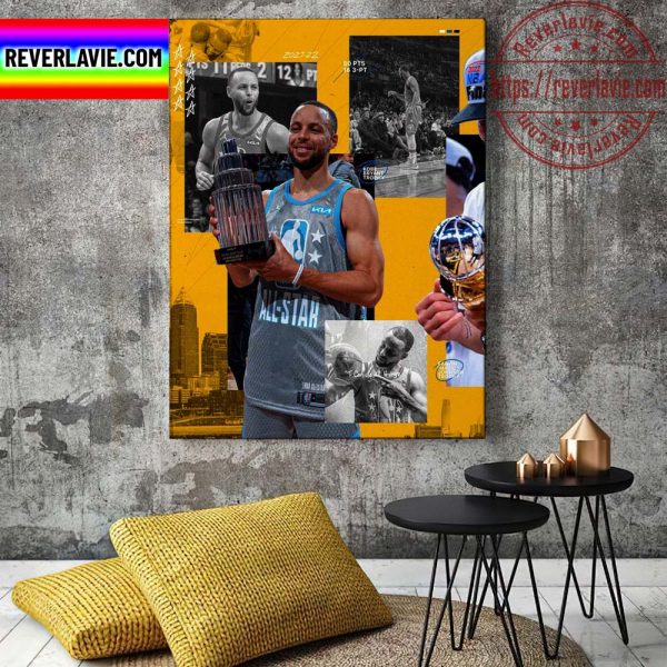 NBA All-Star 2022 Stephen Curry Wins Kobe Bryant MVP Award Home Decor Poster Canvas