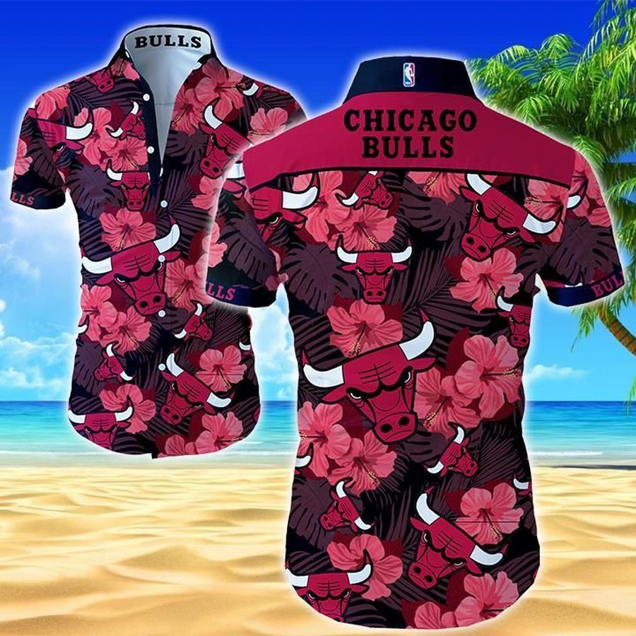 NBA Chicago Bulls Floral Hawaiian Shirt Summer Shirt