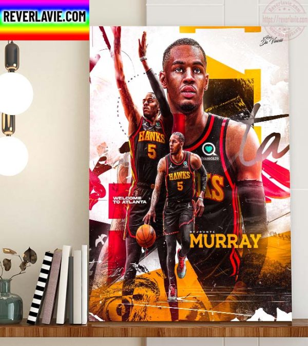 NBA Dejounte Murray Member of The Atlanta Hawks Home Decor Poster Canvas