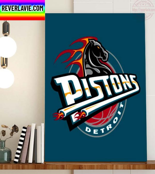 NBA Detroit Pistons Logo Home Decor Poster Canvas