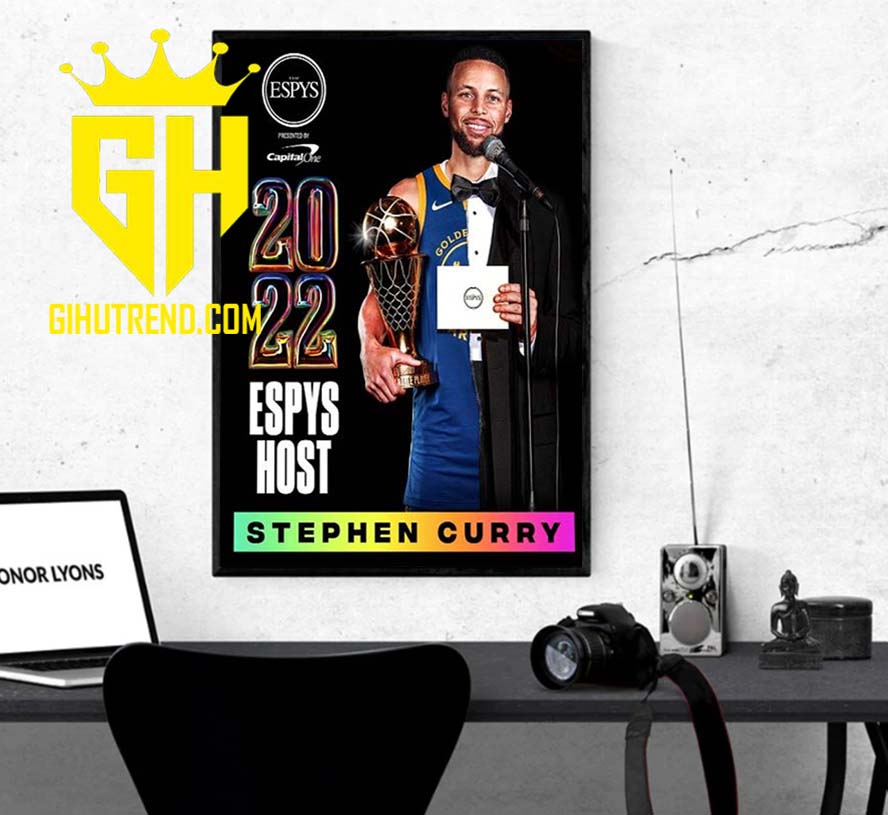 NBA Golden State Warriors Stephen Curry NBA Champions Finals MVP And 2022 ESPYS Host Poster Canvas Home Decoration