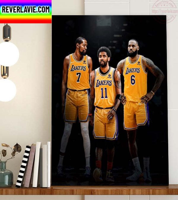 NBA Los Angeles Lakers LeBron James Carmelo Anthony And Malik Monk Home Decor Poster Canvas