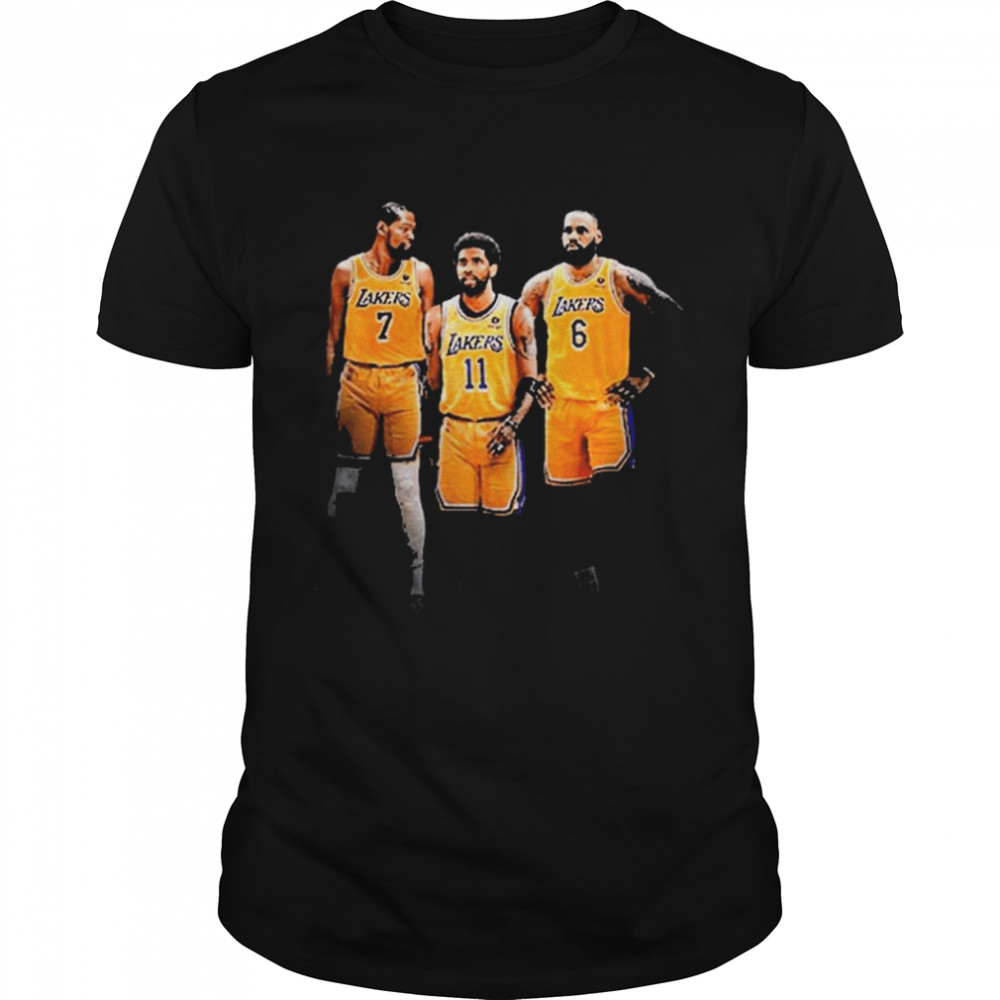 NBA Los Angeles Lakers LeBron James Carmelo Anthony And Malik Monk Shirt