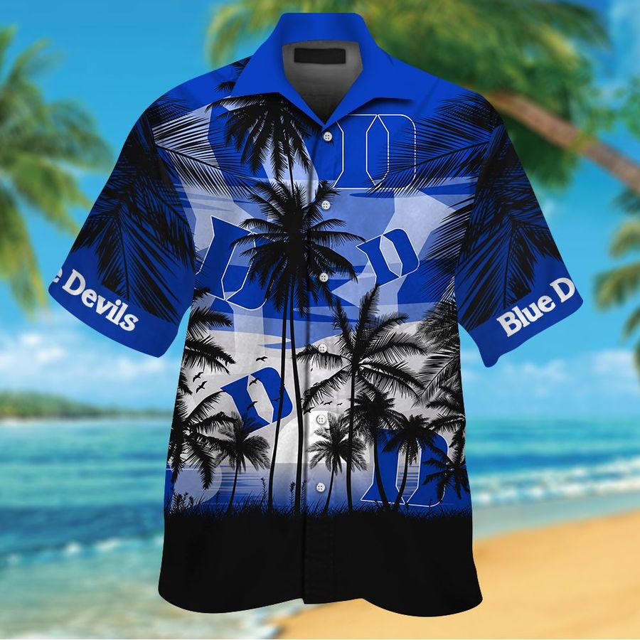 NCAA Duke Blue Devils Tropical Hawaiian Shirt Men Women Shorts