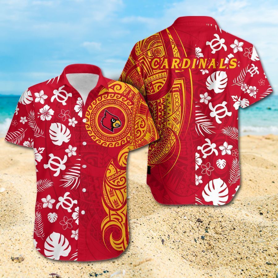 NCAA Louisville Cardinals Gift For Fan Hawaiian Graphic Print Short Sleeve Hawaiian Shirt H97
