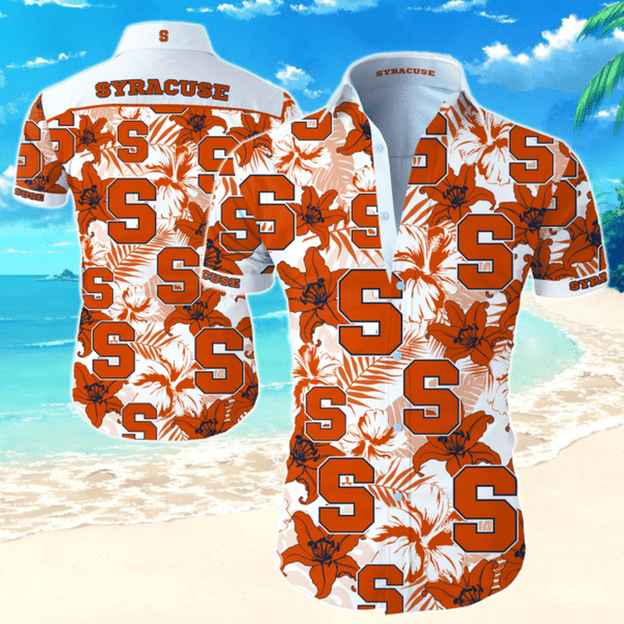 Ncaa Syracuse Orange Hawaiian Graphic Print Short Sleeve Hawaiian Shirt size S - 5XL.png