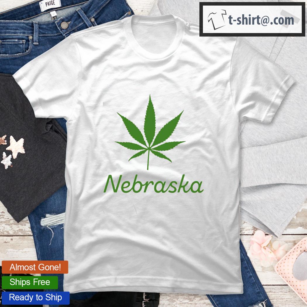 Nebraska Pot Leaf Legalize Marijuana State Shirt