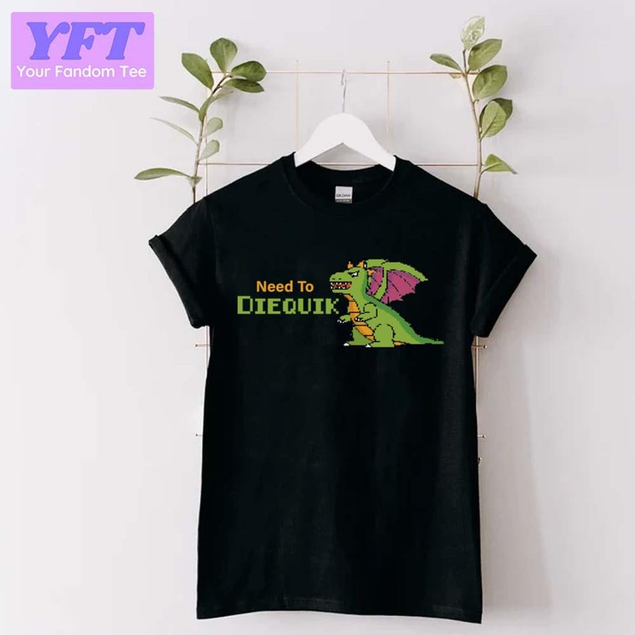 Need To Diequik Green Dragon Graphic Unisex T-Shirt