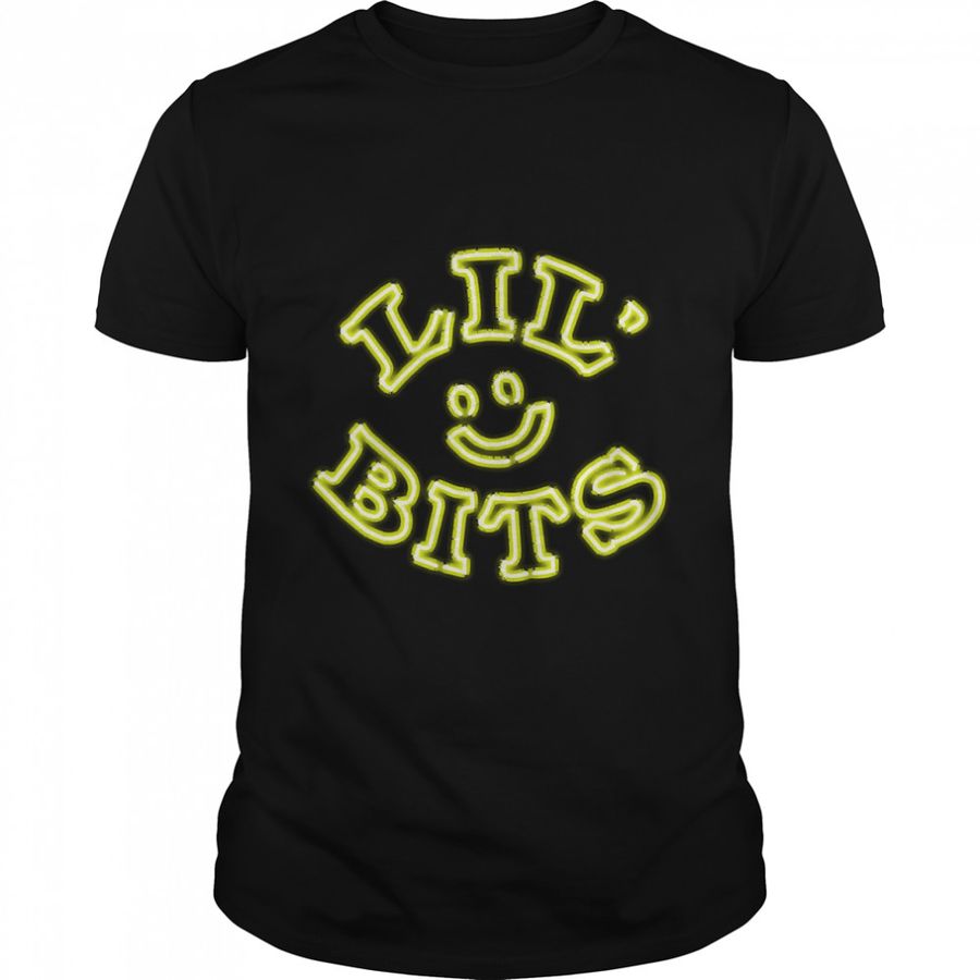 Neon Lil Bits Logo (on Black) Classic T-Shirt
