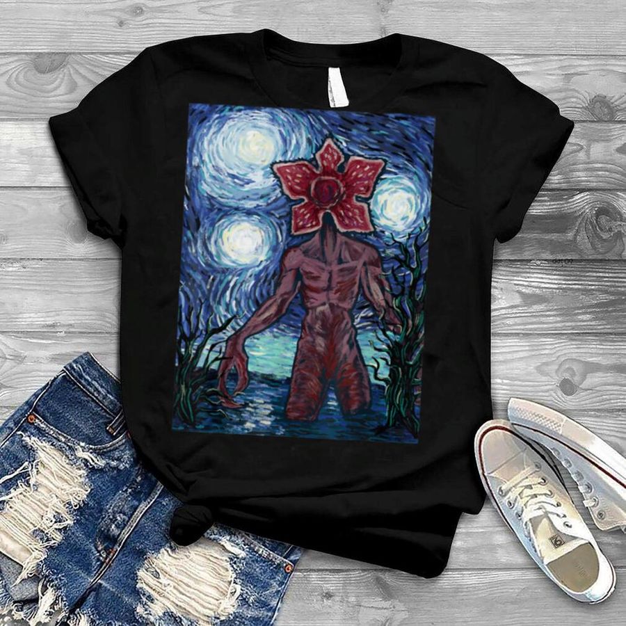 Netflix Stranger Things Demogorgon Starry Night Style Poster T Shirt