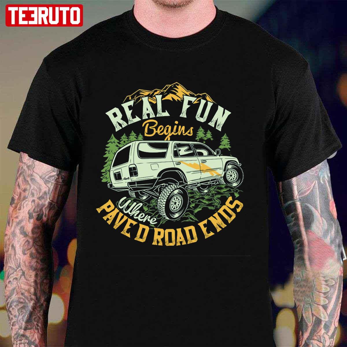 Never Underestimate An Old Man With A Jeep Real Fun Begins Unisex T-Shirt