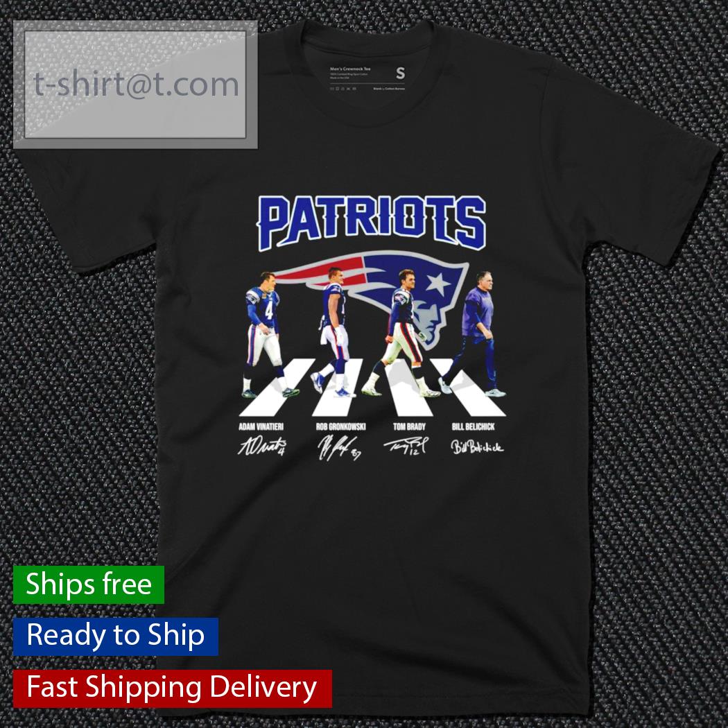 New England Patriots Abbey Road signatures shirt