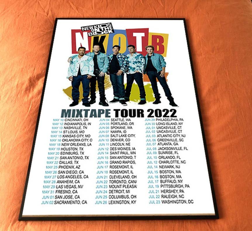 New Kids On The Block The Mixtape Tour 2022 Concert Poster