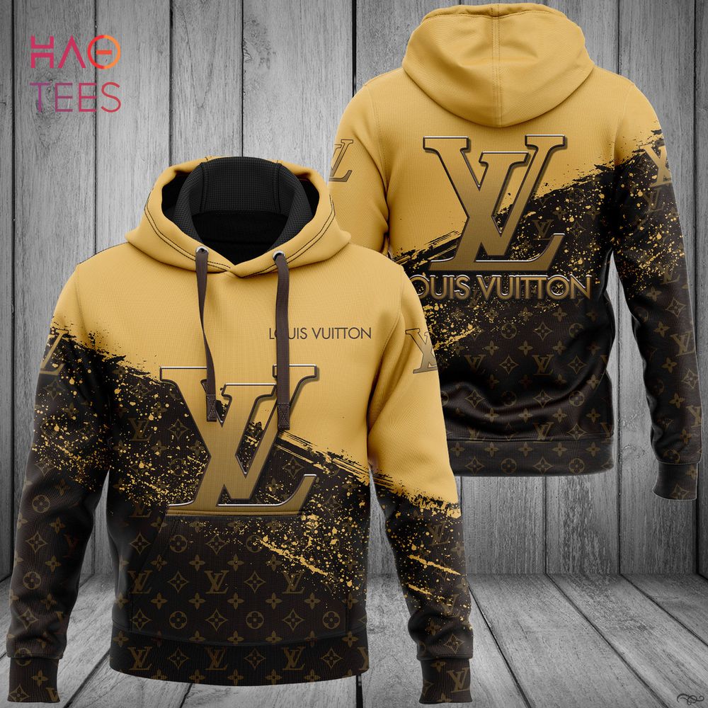 NEW Louis Vuitton Black Gold Luxury Brand Hoodie Pants Limited Edition