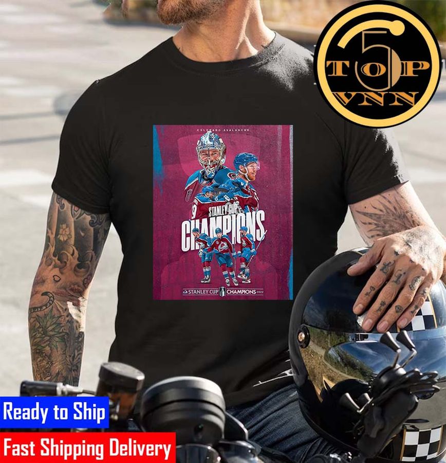 NEW NHL Colorado Avalanche 2021-22 Stanley Cup Champions Unisex T-Shirt