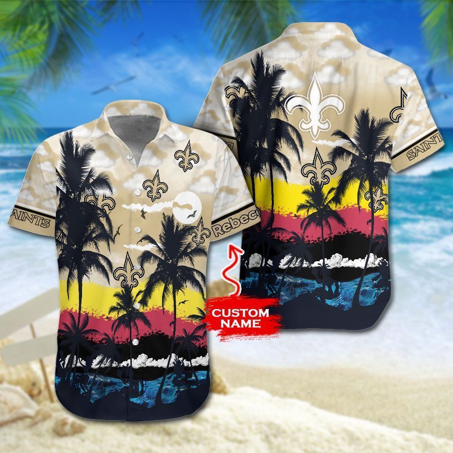New Orleans Saints NFL Gift For Fan Personalized Hawaiian Graphic Print Short Sleeve Hawaiian Shirt H97
