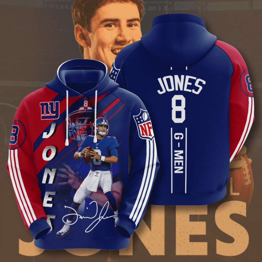 New York Giants Daniel Jones 3D Hoodie Sweatshirt For Fans Men Women All Over Printed Hoodie