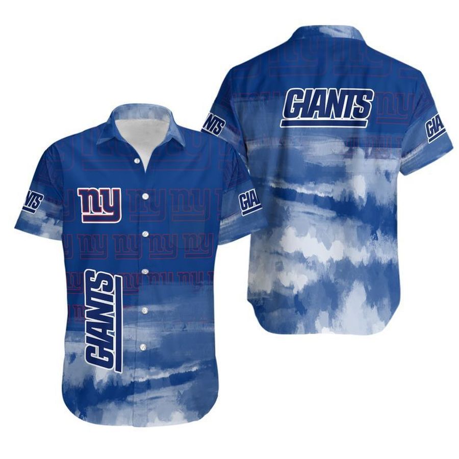 New York Giants NFL Gift For Fan Hawaiian Graphic Print Short Sleeve Hawaiian Shirt H97 - 9506