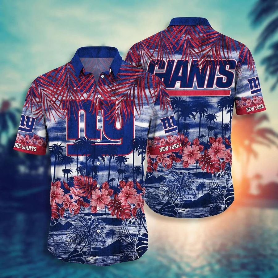 New York Giants NFL Hawaiian Shirt And Short Style Tropical Pattern Graphic Hot Trending Summer For Awesome Fans