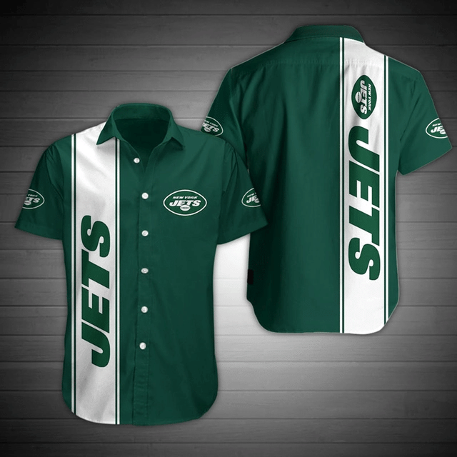New York Jets 1 NFL Gift For Fan Football Graphic Print Short Sleeve Hawaiian Shirt L98