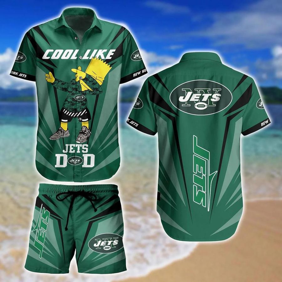 New York Jets NFL Hawaiian Shirt And Short Bart Simpson Hot Trends Summer Perfect Gift For Fans NFL
