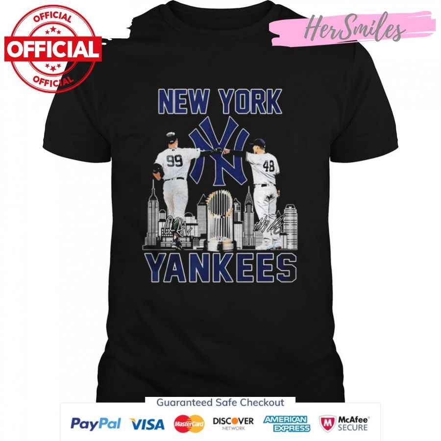 New York Yankees Aaron Judge And Anthony Rizzo Signatures Shirt