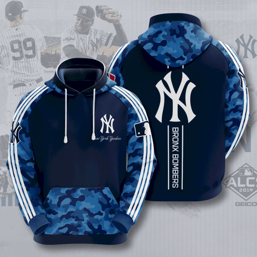 New York Yankees Camo New York Yankees Camo 3D Hoodie Sweatshirt